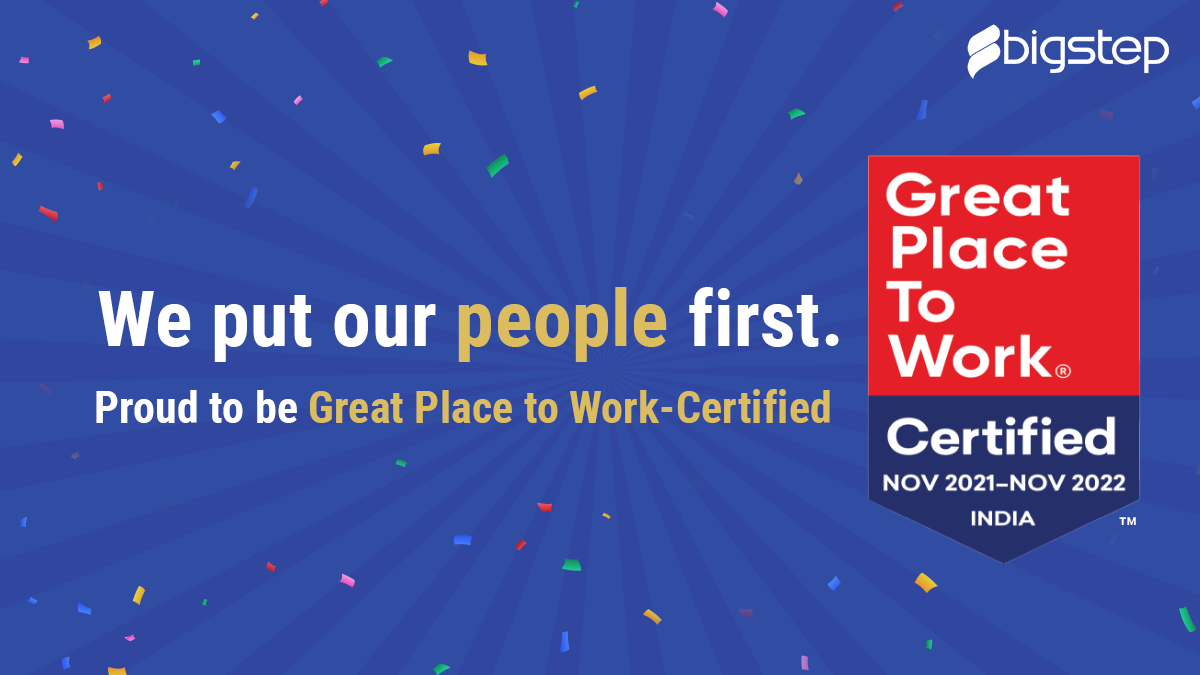 Great Place to Work® Names BigStep as One of the 2021 Best Companies to Work For